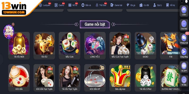 Trang chủ 13win đã nhanh chóng khẳng định vị trí vững chắc